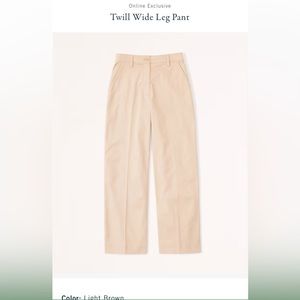 Abercrombie & fitch NWT twill pants